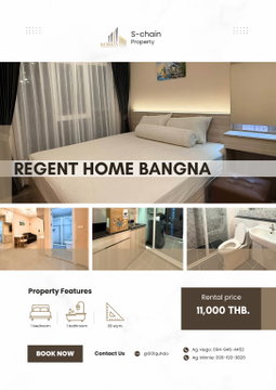 🌆💙 For rent ✨ Regent Home Bangna ✨ NO-092