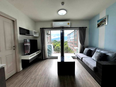Condos for rent 700 Year Sports Arena Chiang Mai : ✅ For Rent: dcondo Ping, Building B, 5th Floor, 60 sq.m. — 24,000 Baht. Mountain & pool view. ☎️ 064-792-4426 (Ben)