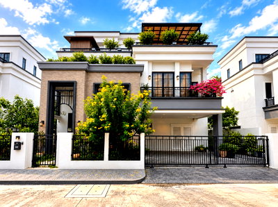 Houses for rent Bangkok : For Rent: 3-Storey Detached House at Baan Nara Wongwaen–Ramintra