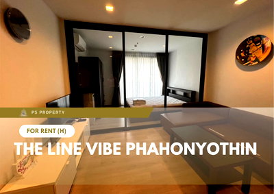 Condos for rent : For Rent 📍 THE LINE VIBE Phahonyothin 📍 Fully furnished and equipped with appliances; near Ha Yaek Lat Phrao BTS station.