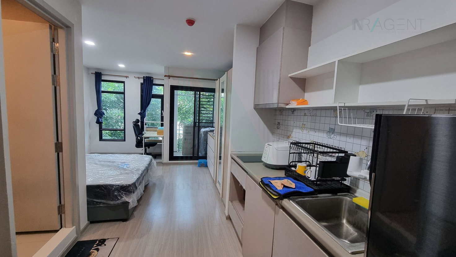 picture 🎊 For Rent Condo ASPIRE ASOKE - RATCHADA Building A, Floor 3,Studio, Room size 25 sqm - 7/8