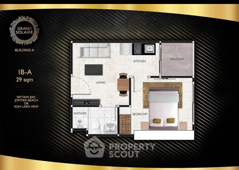 รูป คอนโด 1 ห้องนอน ชั้น 32 Grand Solaire Pattaya พัทยาใต้ (ID 3366040) - รูปที่ 3/7