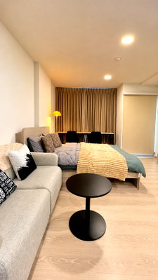 คอนโดให้เช่า : ปล่อยเช่า D CONDO HYPE 12,000/เดือน | ชั้น 8 วิว ม.กรุงเทพ | ห้องกว้าง 27 ตร.ม.