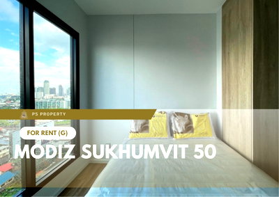 คอนโดให้เช่า : ให้เช่า 🔥 MODIZ Sukhumvit 50 🔥 ห้องตกแต่งสวยครบ พร้อมเฟอร์นิเจอร์ เครื่องใช้ไฟฟ้าครบ ใกล้ BTS อ่อนนุช