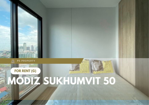 For Rent 🔥 MODIZ Sukhumvit 50 🔥 Beautifully decorated unit, fully furnished and equipped with all appliances. Close to BTS On Nut.