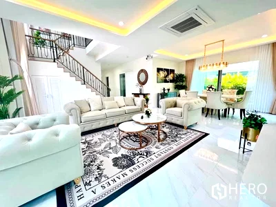 เช่าบ้านเดี่ยว วิทยาลัยนานาชาติราฟเฟิลส์ : ให้เช่า บ้านเดี่ยว 4 ห้องนอน Grandio Bangna KM 5 (แกรนด์โอ บังนา กม.5) บางแก้ว บางพลี สมุทรปราการ