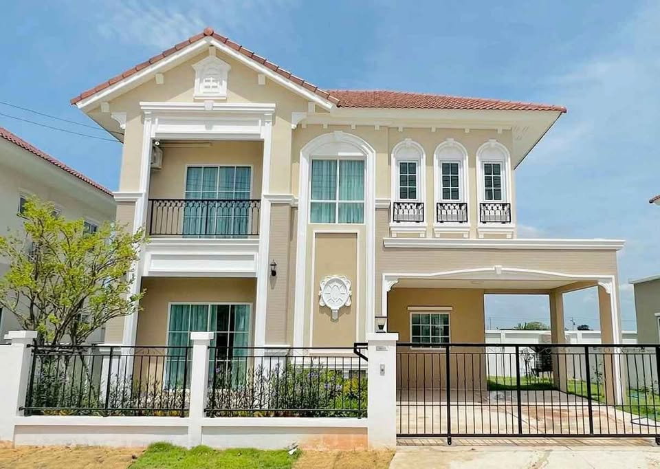 รูป ให้เช่า บ้านเดี่ยว Lanceo Prestige Bangna–Srivaree | บ้านใหม่ | 3 ห้องนอน | French Colonial | ใกล้สนามบินสุวรรณภูมิ - รูปที่ 1/11