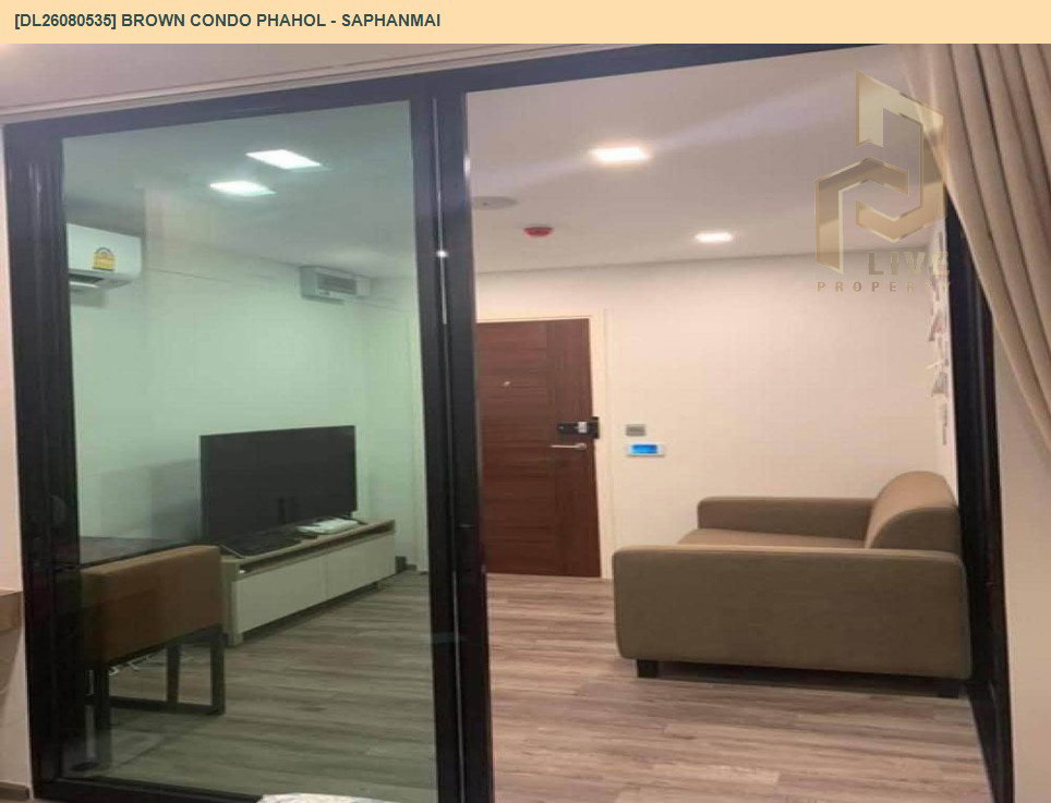 รูป DL26080535 ให้เช่าคอนโด บราวน์ คอนโด พหลฯ - สะพานใหม่ (Brown Condo Phahol - Saphanmai) ใกล้ BTS สายหยุด พร้อมเข้าอยู่ โทรด่วน 0614453194 LineID @952jdxxk - รูปที่ 3/6