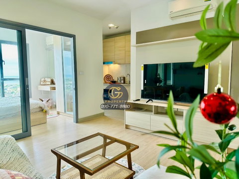 For sale, Casaluna Mesto, Chonburi, 25th floor, beautiful sea view, 1 bedroom, 33 sq. M. [ new fully furnished room ] only 2.49 million! 