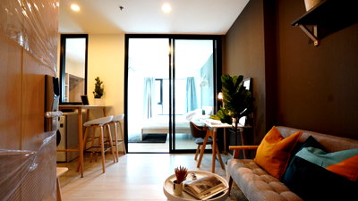 Condos for rent : Space U 🔥 modern style, ready to move in! Life Asoke | 30 sq.m., 10th floor | 18,000 THB/month SP0045