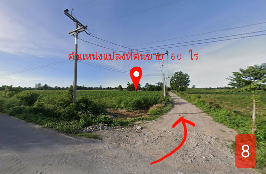รูป 95451 - ขายด่วน ที่ดินดอนเจดีย์ แปลงใหญ่ 60 ไร มีรั้วปูนรอบแนวเขตที่ดินแล้ว - รูปที่ 11/12