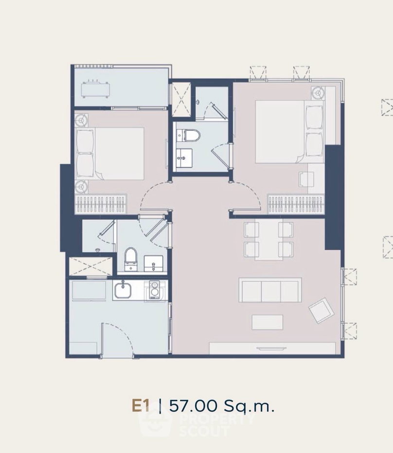 รูป คอนโด 2-ห้องนอน ที่ เฟล็กซี่ สาทร-เจริญนคร ใกล้ BTS กรุงธนบุรี (ID 3371640) - รูปที่ 15/16