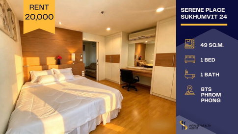 🌿 Warm & Cozy Holiday Vibe | Serene Place Sukhumvit 24 near BTS Phrom Phong • 49 sqm 1 Bed 1 Bath at 20k/mo • Book free viewing! 🔑