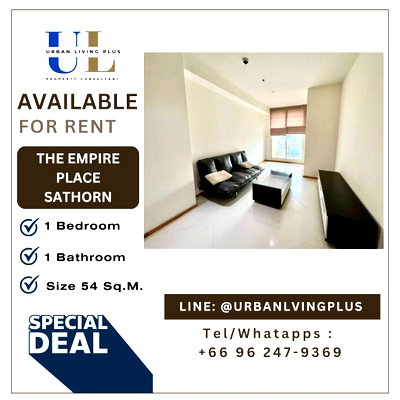 Condos for rent : ( UL2610071 )✨Tel/Line 096-2479369✨, FOR RENT THE EMPIRE PLACE 1 bedroom 1 bathroom Size 54 Sq.M. Rare Item✨