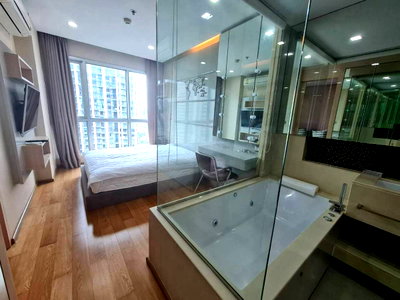Condos for sale : [ For Sale ] The Address Asoke — 1 Bedroom | MRT Phetchaburi | Fully Furnished [GTN-0988]