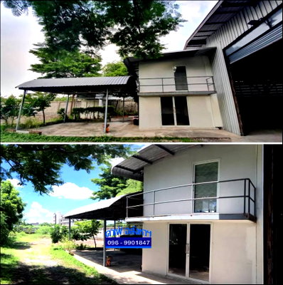 โรงงานให้เช่า : ให้เช่าโกดัง/คลังสินค้าพร้อมสำนักงาน 2 ชั้นใกล้ถนนบางกรวย – ไทรน้อย อ.บางบัวทอง  เลขที่ทรัพย์ : NB1069 - 9