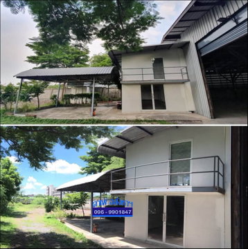 ให้เช่าโกดัง/คลังสินค้าพร้อมสำนักงาน 2 ชั้นใกล้ถนนบางกรวย – ไทรน้อย อ.บางบัวทอง เลขที่ทรัพย์ : NB1069 - 9