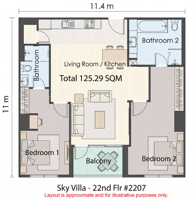 picture For Sale: Renovated 2-Bedroom Condo at Sky Villa Sathorn - 13/14