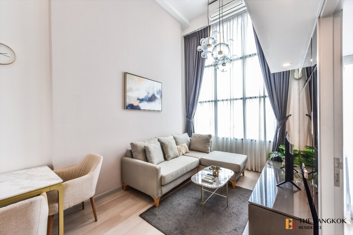 รูป 💖💖 เช่าคอนโด ✨ KnightsBridge Prime Sathorn Duplex 1นอน 45ตร.ม. 35k 💎 ห้อง Duplex ชั้นสูง แต่งสวย เฟอร์นิเจอร์ครบ ใกล้ BTS ช่องนนทรี  - รูปที่ 2/9