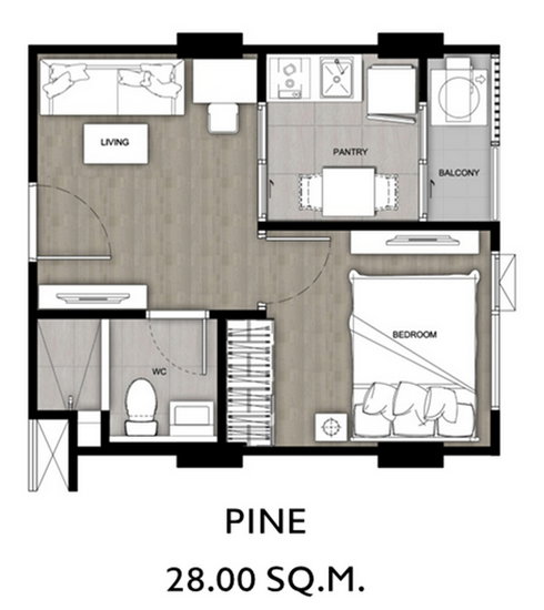 picture For Rent The Tree Dindaeng-Ratchaprarop (Garden view) - 7/9