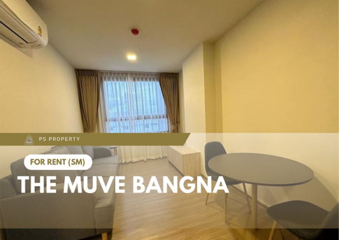 ให้เช่า 📍 THE MUVE Bangna 📍 2 ห้องนอน เฟอร์นิเจอร์ และ เครื่องใช้ไฟฟ้าครบ ใกล้ ทางด่วนบูรพาวิถี