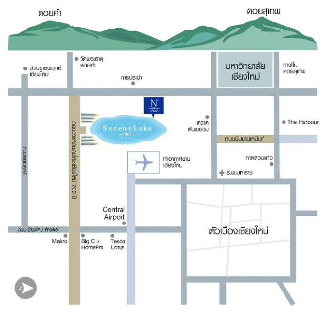 รูป ให้เช่า N8 Serene Lake เชียงใหม่ 40 ตร.ม. ห้องมุม ตึก A ชั้น 2 ฿17,500/เดือน - รูปที่ 8/10