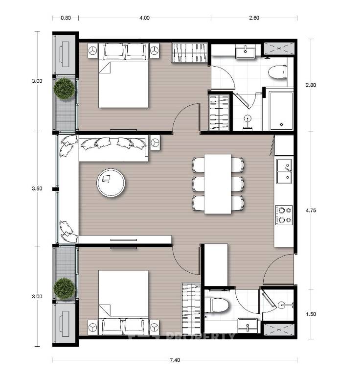 picture 2-BR Condo at Noble Form Thonglor near BTS Thong Lor (ID 3373731) - 2/9