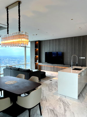 คอนโดให้เช่า : 133 ตร.ม. 2 ห้องนอน ชั้น 69 ที่ Four Seasons Private Residences