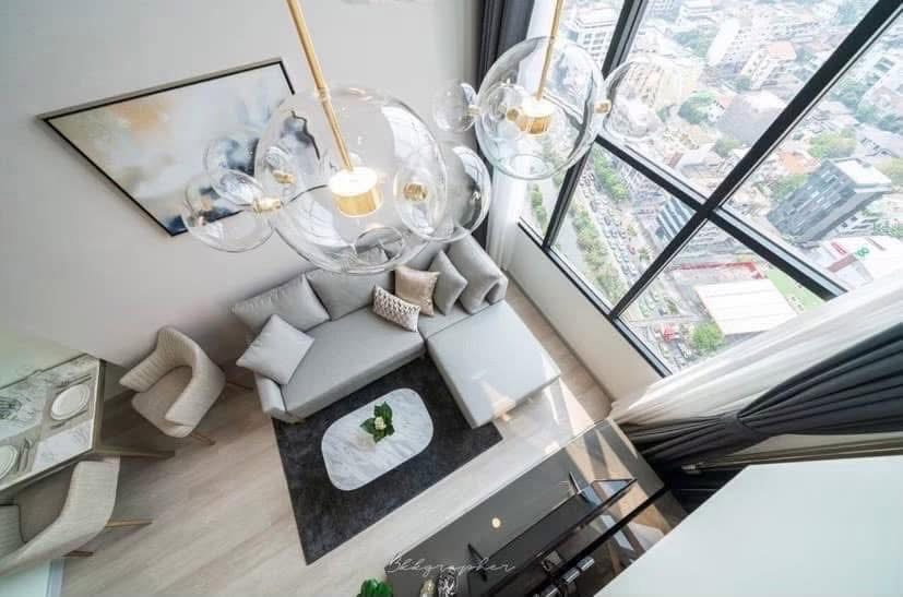 รูป ให้เช่า condo knights bridge prime สาทร ห้อง duplex ชั้น30 1 ห้องนอน 1 ห้องน้ำ ห้องมุม ตกแต่งพร้อมอยู่ เครื่องใช้ไฟฟ้าครบ - รูปที่ 6/12