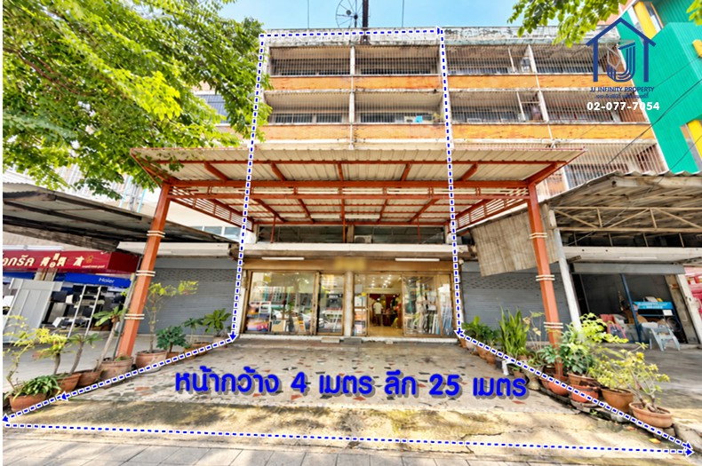 รูป ขายอาคารพาณิชย์ 4 ชั้น  ติดถนนถนนพหลโยธิน 800 ตารางเมตร ใกล้ BTS สะพานใหม่ - รูปที่ 1/32