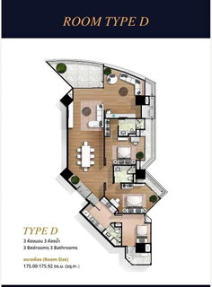 3-BR Condo at My Resort @ River near MRT Bang Phlat (ID 3372592)