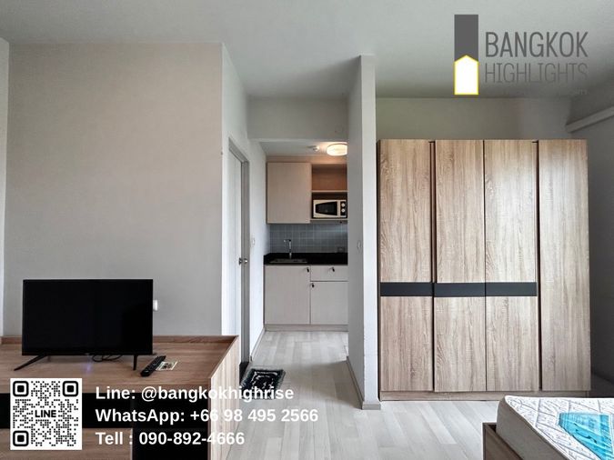 Studio condo for rent, 23 sqm, Unio Rama 2 - Thakham