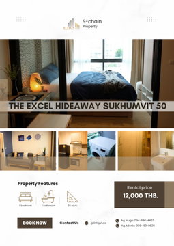 🚗🌿 For rent 💖✨ The Excel Hideaway Sukhumvit 50 ✨ NO-095