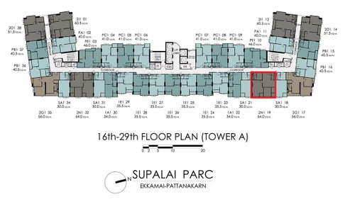 ขาย คอนโด Supalai Ekkamai Parc Pattanakarn 64 ตรม