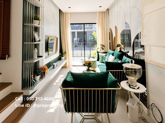 2-bed townhouse for rent, 130.2 sqm, 29 sq wah, The Thamm Signature Onnut - Motorway