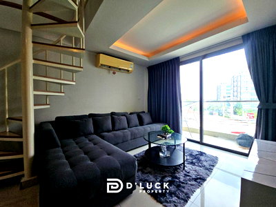 ขายคอนโด : ขายคอนโด ลากูนา บีช รีสอร์ท 2 พัทยาใต้ 1 ห้องนอน ห้องมุม สไตล์ลอฟท์ ถือครองในนามบริษัท
