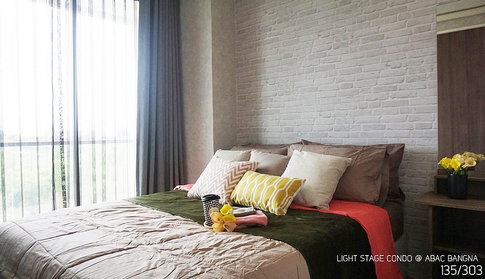 Call : 061-554-2463 / Light Stage Condominium 30 sq.m 1 Bed 3rd floor, Facing East, Fully furnished