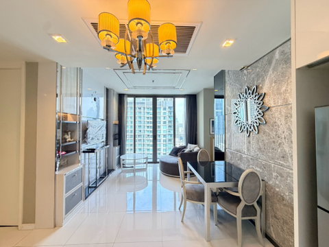 Luxury condo for rent near BTS Chong Nonri ✨Nara 9 Project ✨2 bedrooms, ready to move in, CBD Sathorn area, near Bangkok City Tower