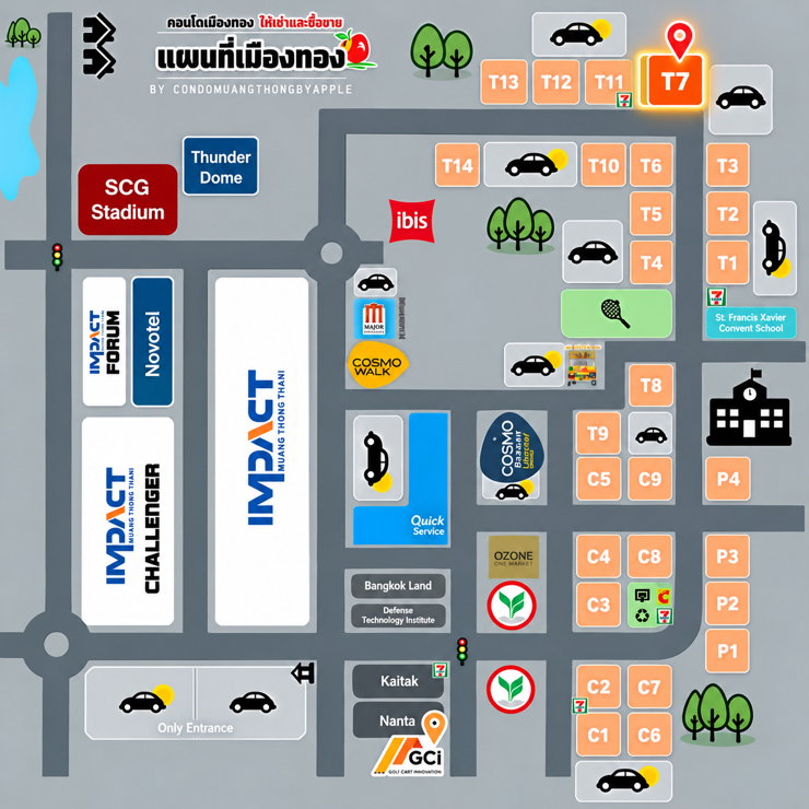 picture Rental unit ~28 sq.m., Popular Condominium, Muang Thong Thani. - 5/5