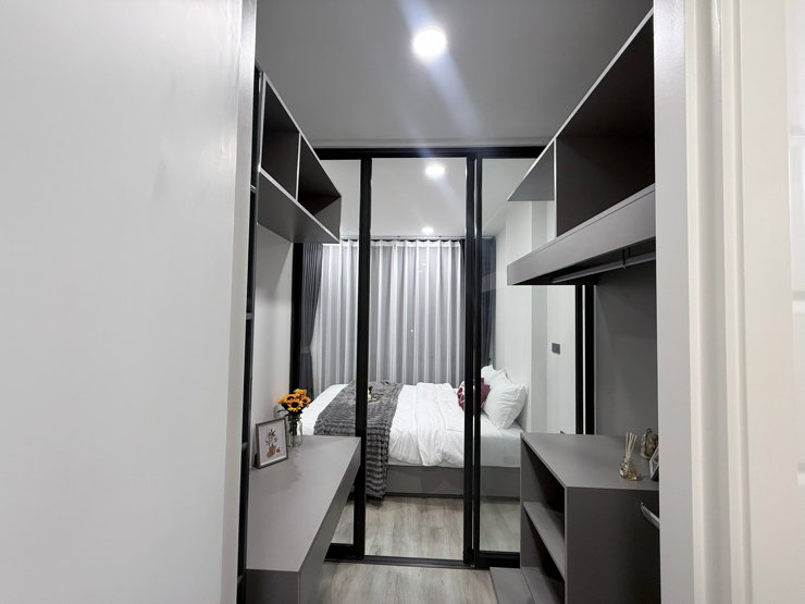 รูป ให้เช่าคอนโด Groove scape ลาดพร้าว 48 ห้องใหญ่ ใหม่มาก เฟอร์นิเจอร์ใหม่หมด 14,000 บาทต่อเดือน - รูปที่ 9/12