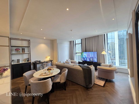 Luxurious French-style, fully-serviced apartment in Thonglor, offering luxurious living at affordable monthly rates.