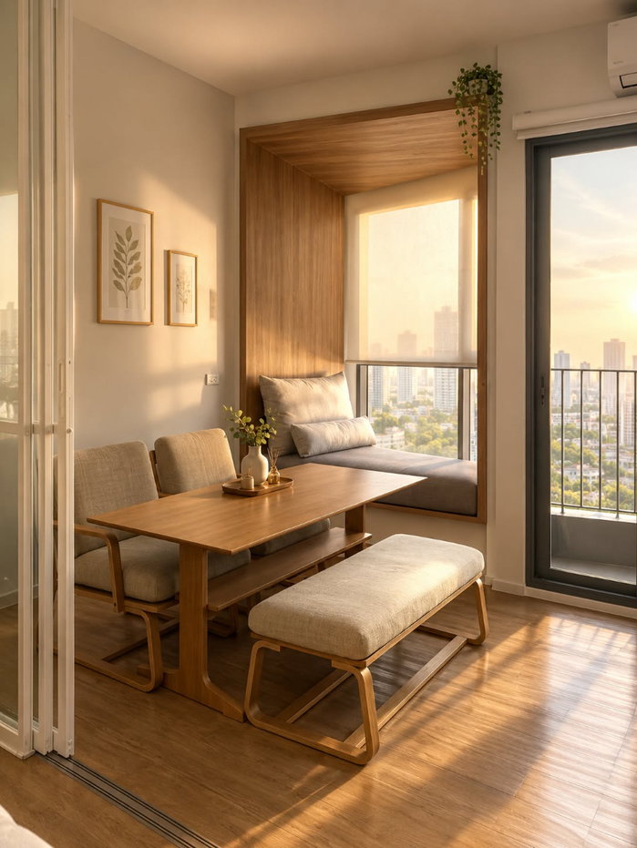 picture FOR RENT: Cozy Muji Style 1 Bed 34 Sq.m. @ Triple Y Residence | 29th Floor, North View, Direct MRT Access | - 3/8
