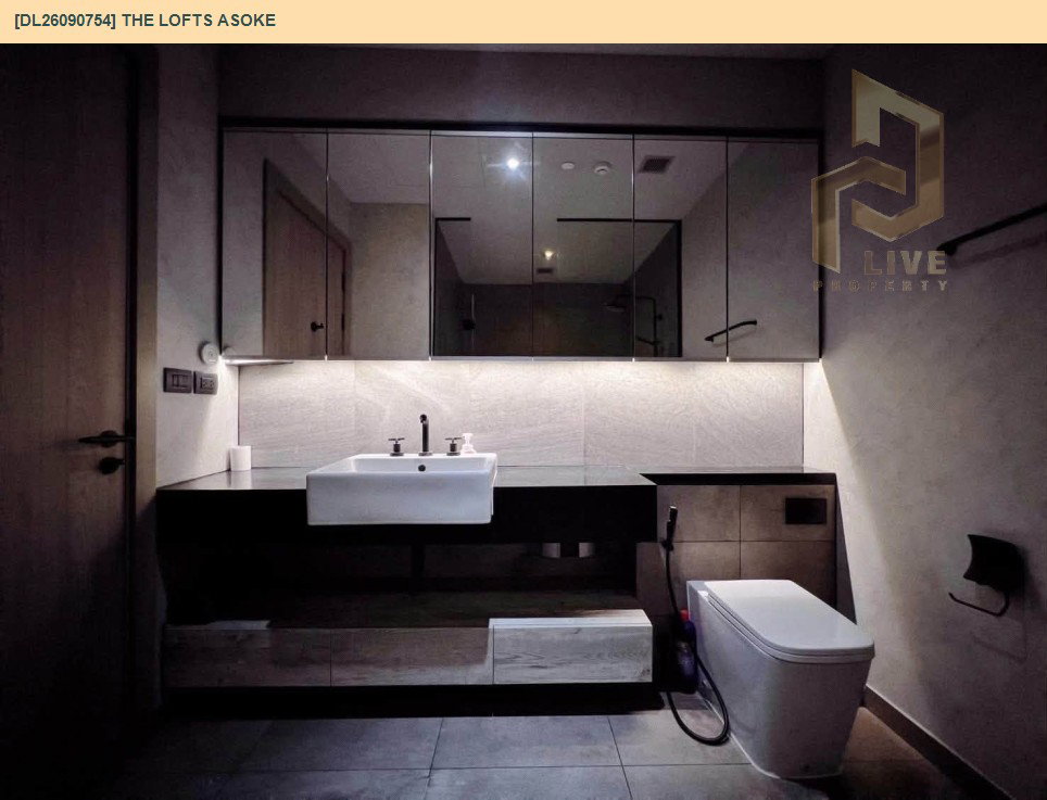 รูป DL26090754 ให้เช่าคอนโด เดอะ ลอฟท์ อโศก (The Lofts Asoke ) ใกล้ MRT เพชรบุรี พร้อมเข้าอยู่ โทรด่วน 0638692663 LineID @952jdxxk - รูปที่ 7/11