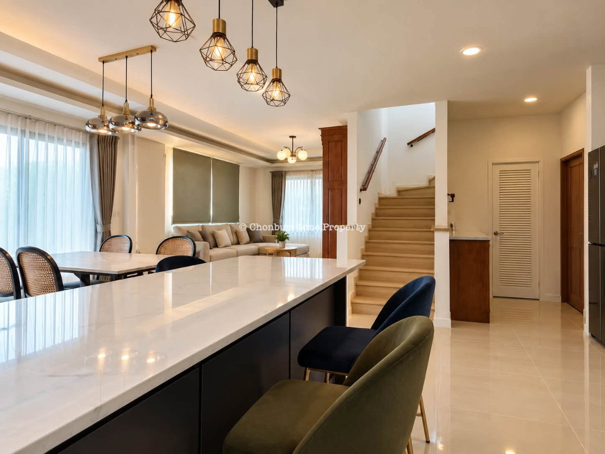 รูป ขายบ้านเดี่ยวโครงการใหม่ ม.นานาฮิลล์ไซด์ บางพระ ศรีราชา - รูปที่ 7/11