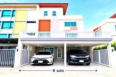 ทาวน์โฮมให้เช่า : 3ปีมีครั้ง นาคนิวาส 14–22 ให้เช่าทาวน์โฮม 4 ชั้น 2 คูหา กว้าง 8ม. 4นอน  ใกล้ เซ็นทรัลอีสต์วิลล์ 400 ม.  28ตร.ว.  450ตร.ม. ถ.ประดิษฐ์มนูธรรม