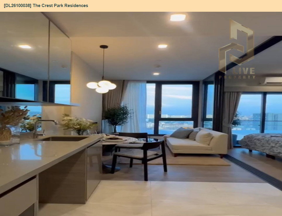 รูป DL26100038 ให้เช่าคอนโด เดอะ เครสท์ พาร์ค เรสซิเดนซ์  (The Crest Park Residences) ใกล้ MRT พหลโยธิน พร้อมเข้าอยู่ โทรด่วน 0614453194 LineID @952jdxxk - รูปที่ 3/6