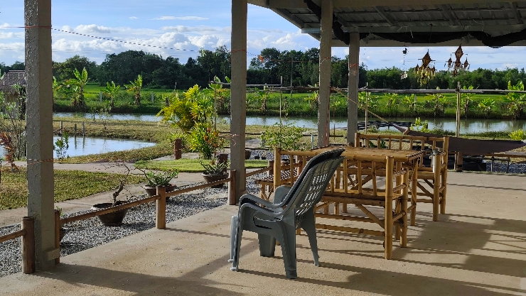 รูป ขายบ้านสวนสวยพร้อมที่ดิน3ไร่1งาน54ตาราวามีบ่อน้ำ สองบ่อเลี้ยงปลาทำสวนที่ดินติดถนนสาธารณะใกล้เทศบาลตำบลสามัคคีพร้อมทำสวนไว้ยามเกษียณมีระบบน้ำเรียบร้อย - รูปที่ 18/33