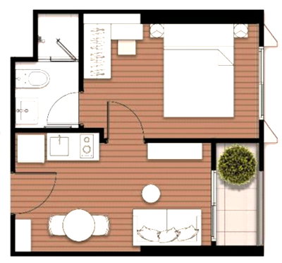 ขายคอนโด : For Sale: NUE Epic Asok – Rama 9 | 1 Bedroom | 26 SQ.M. | Building C, 15th Floor