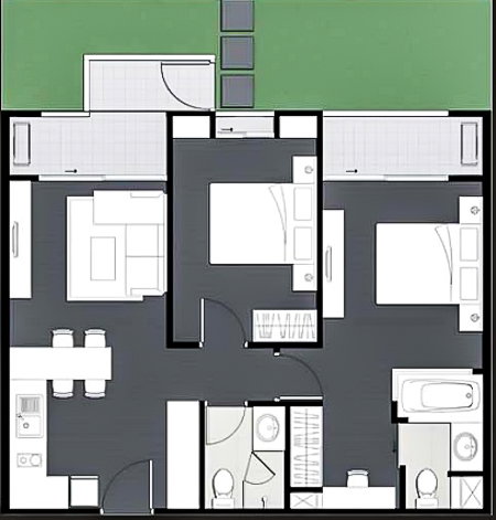 picture The Nest Sukhumvit 22 2 bedrooms, for sale - 8/16