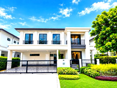 เช่าบ้านเดี่ยว ถนนกิ่งแก้ว : คฤหาสน์ 4นอน บิวท์อินครบ ติดสนามบินสุวรรณภูมิ แยกกิ่งแก้ว 1.5 กม. บ้านเดี่ยวหรูสไตล์ Modern Classic 5 น้ำ  65 ตร.ว.ใกล้เดอะ พาซิโอ มอลล์